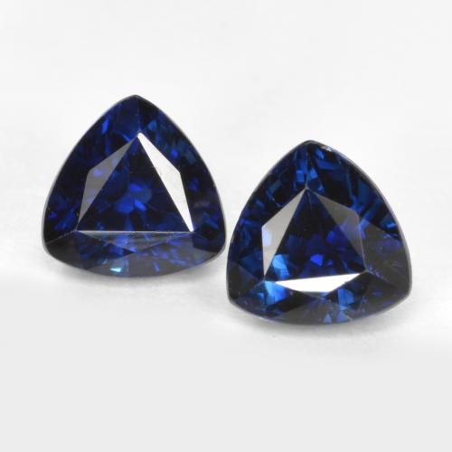 Twilight Blue Sapphire Gem - 0.5ct Trillion Facet (ID: 557692)