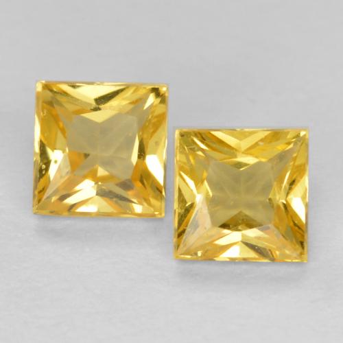 Deep Yellow Сапфир Камень - 0.3ct Огранка Принцесса (ID: 557702)