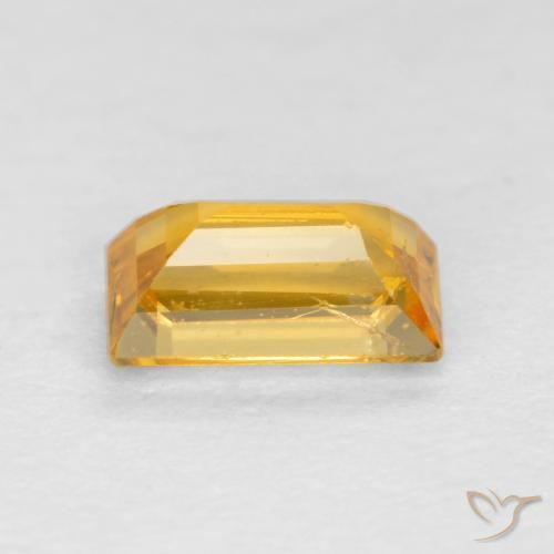 Sapphire Gemstone in 5.2 x 3 mm Size for Sale, Sapphire Stone in Medium Golden Color
