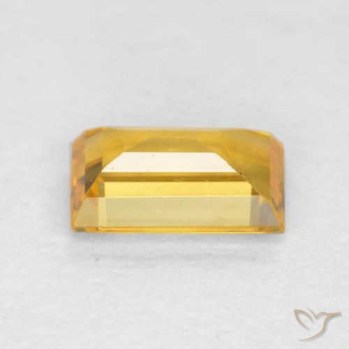 Sapphire Gemstone in 5.2 x 3.2 mm Size for Sale, Sapphire Stone in Medium Golden Color