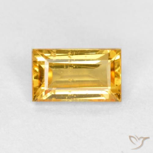 0.39ct Natural Golden Sapphire, Baguette, VS