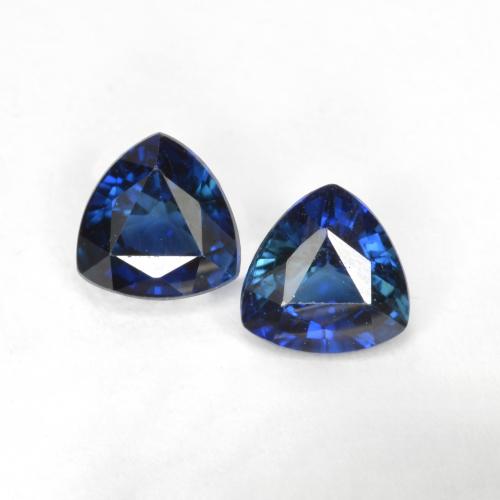Azul marino Zafiro Gema - 0.4ct Forma trillón (ID: 558232)