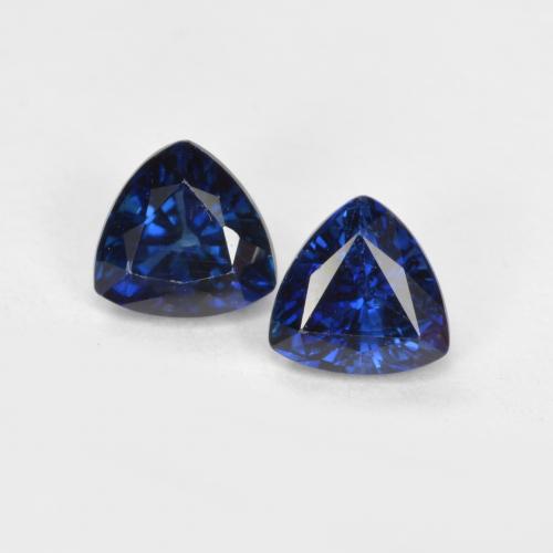 Twilight Blue Zaffiro Gem - 0.4ct Sfaccettatura trilliant (ID: 558233)