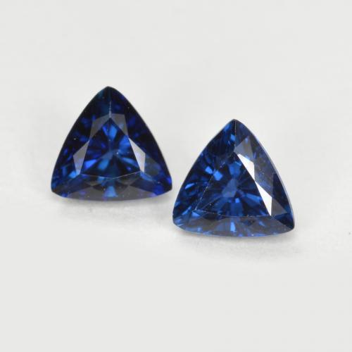 Königsblau Saphir Edelstein - 0.4ct Trillantschliff (ID: 558235)