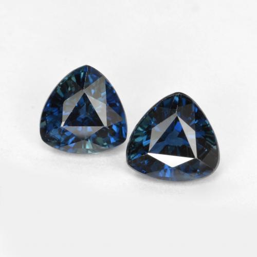 Dark Blue Sapphire Gem - 0.5ct Trillion Facet (ID: 558236)