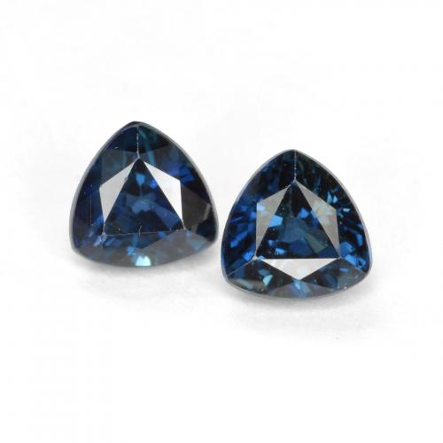 Dark Blue Sapphire Gem - 0.5ct Trillion Facet (ID: 558238)