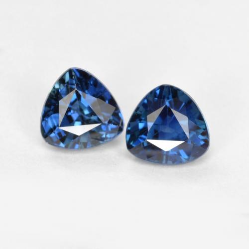 Navy Blue Sapphire Gem - 0.5ct Trillion Facet (ID: 558239)