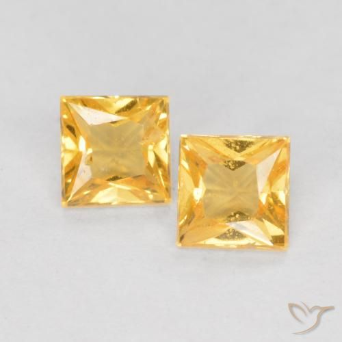 0.50ctw Natural Top Gold Sapphire, Square, VS
