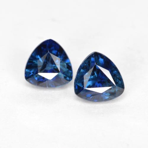 Navy Blue Сапфир Камень - 0.5ct Огранка Триллион Фасетная (ID: 558378)