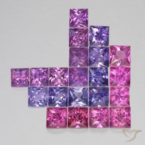 2.78ctw Natural Multicolor Sapphire, Square, VS