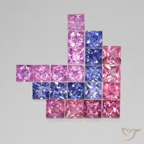 1.92ctw Natural Multicolor Sapphire, Square, VS