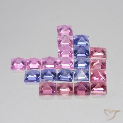Sapphire Gemstones in 2.3 x 2.3 mm Size for Sale, Sapphire Stones in Multicolor Color