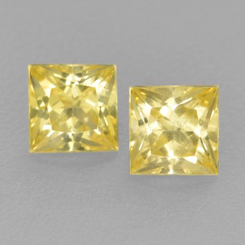 Medium Yellow Sapphire Gem - 0.2ct Princess-Cut (ID: 559328)