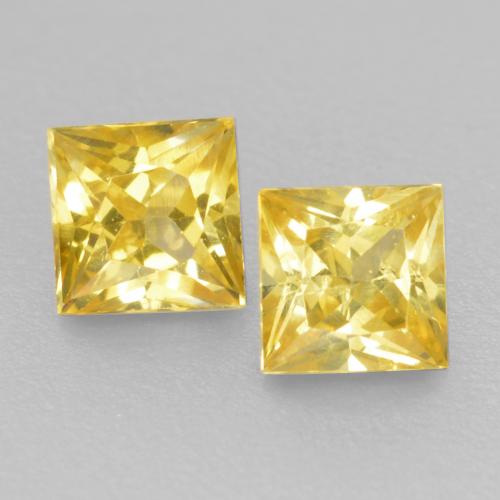 Amarillo toscana Zafiro Gema - 0.2ct Corte Princesa (ID: 559430)