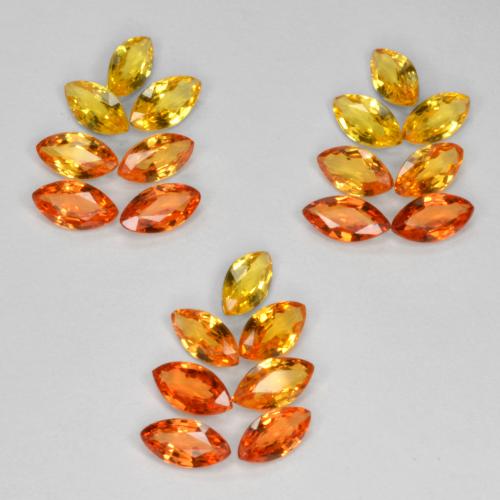 Mehrfarbig Saphir Edelstein - 0.2ct Marquiseschliff (ID: 559515)