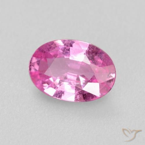 0.51 ct Purple Sapphire Stone, Natural Sapphire in Oval Facet Shape for Sale