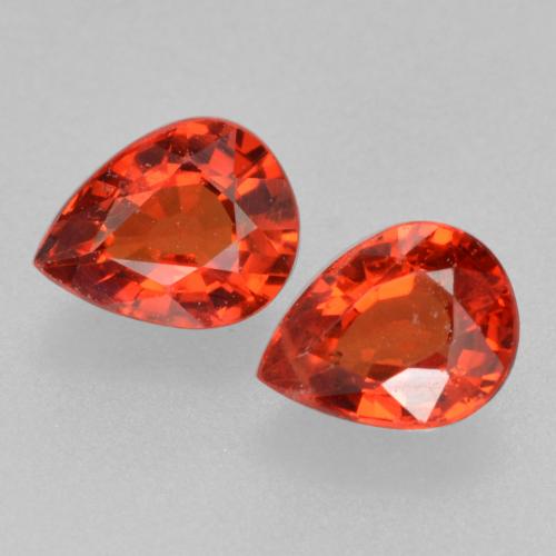 Medium Red Sapphire Gem - 0.4ct Pear Facet (ID: 559889)