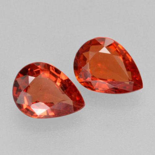 Medium Red Sapphire Gem - 0.3ct Pear Facet (ID: 559891)