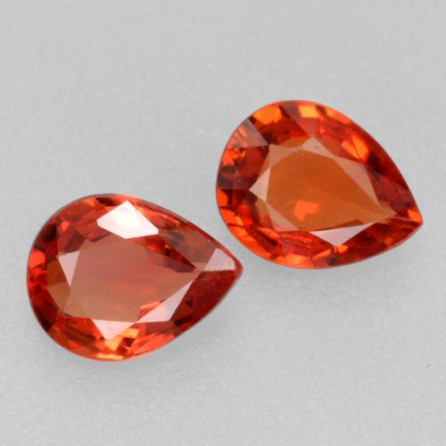 Bright Red Сапфир Камень - 0.3ct Фасетная Груша (ID: 559897)