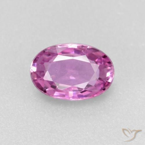 0.50ct Natural Deep Pinkish Purple Sapphire, Oval, VVS-VS
