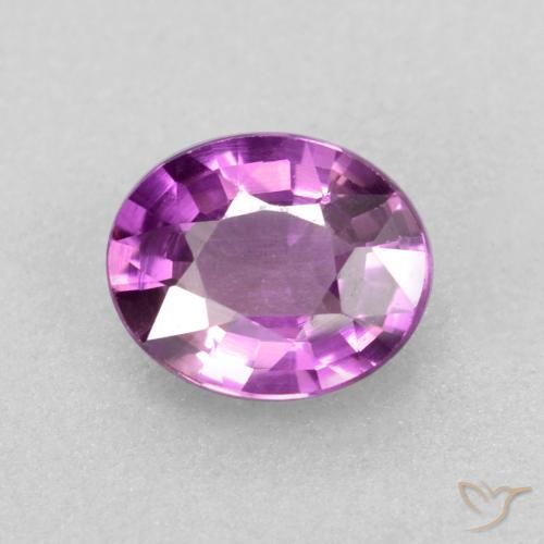 Medium Purple Sapphire Gem - 0.4ct Oval Facet (ID: 560102)