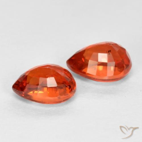 Sapphire Gemstones in 5 x 4 mm (calibrated) Size for Sale, Sapphire Stones in Medium Red Color
