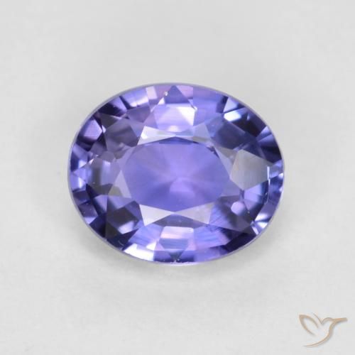 Dark Bluish Purple Sapphire Gem - 0.5ct Oval Facet (ID: 560631)