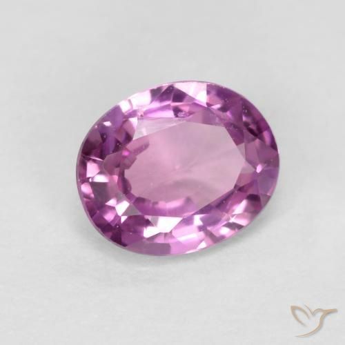 0.43 ct Purple Sapphire Stone, Natural Sapphire in Oval Facet Shape for Sale