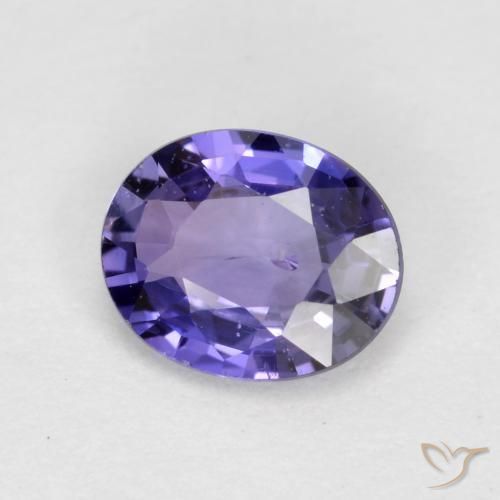 0.47 ct Violet Sapphire Stone, Natural Sapphire in Oval Facet Shape for Sale