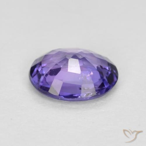 Sapphire Gemstone in 5.4 x 4.4 mm Size for Sale, Sapphire Stone in Deep Purple Color