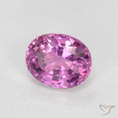 0.48 ct Purple Sapphire Stone, Natural Sapphire in Oval Facet Shape for Sale