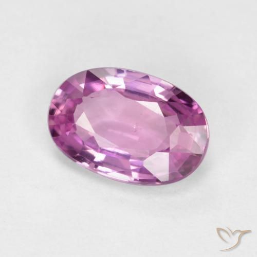 0.44 ct Purple Sapphire Stone, Natural Sapphire in Oval Facet Shape for Sale