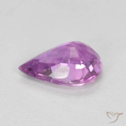 Sapphire Gemstone in 6 x 4 mm (calibrated) Size for Sale, Sapphire Stone in Deep Pinkish Purple Color
