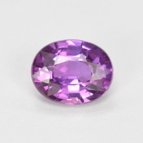 5 x 3,9mm ovaler lila Saphir aus Tansania, Gewicht von 0,4 ct, natürlicher Edelstein in VS Reinheit, 1 Stück ovaler Saphir - Farbe: Elektrisches Lila, Mohs-Härte von 9 Geeignet für den täglichen Gebrauch im Schmuck, Edelstein für Donnerstag, Photo A
