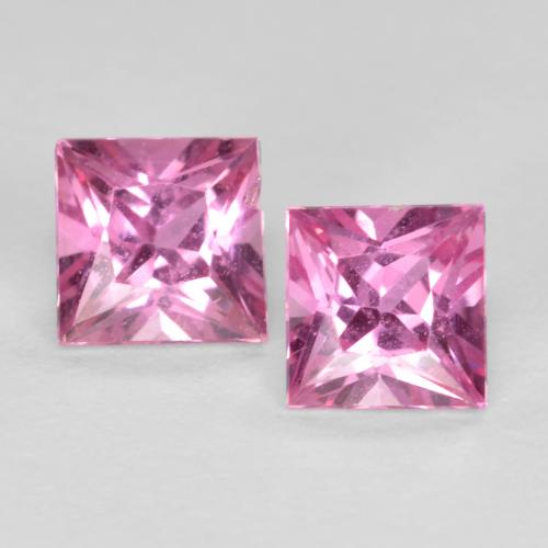 Intense Pink Sapphire Gem - 0.3ct Princess-Cut (ID: 560884)
