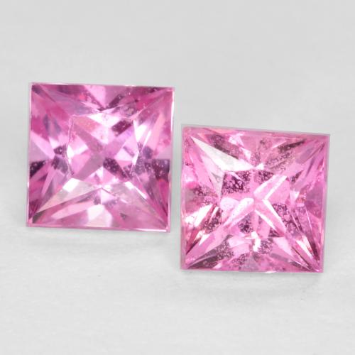 Royal Purple Pink Sapphire Gem - 0.3ct Princess-Cut (ID: 560887)