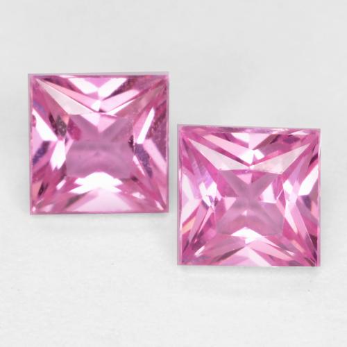Medium Pink Sapphire Gem - 0.3ct Princess-Cut (ID: 560888)