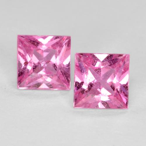 Intense Pink Sapphire Gem - 0.3ct Princess-Cut (ID: 560891)