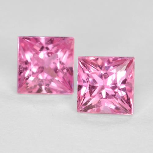 Intense Pink Sapphire Gem - 0.3ct Princess-Cut (ID: 560892)