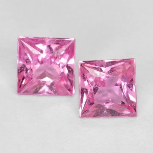 Deep Pink Sapphire Gem - 0.2ct Princess-Cut (ID: 560893)