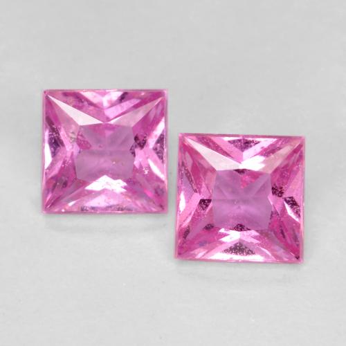 Royal Purple Pink Sapphire Gem - 0.3ct Princess-Cut (ID: 561033)