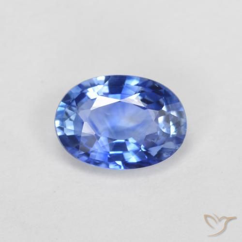 0.54ct Natural Medium Dark Blue Sapphire, Oval, VS