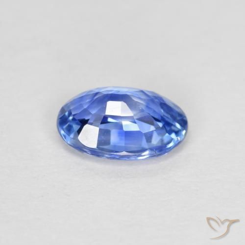 Sapphire Gemstone in 5.7 x 4.1 mm Size for Sale, Sapphire Stone in Medium Dark Blue Color