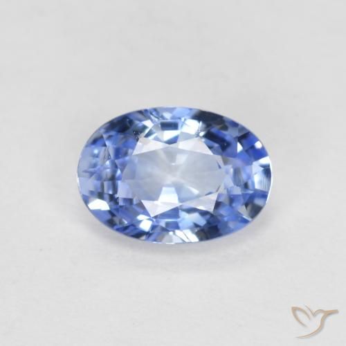 6 x 4,2mm blauer Saphir im Ovalschliff aus Sri Lanka, Gewicht 0,56 ct, Garantiert echter Edelstein in VS Reinheit, 1 Stück Saphir - die Farbe ist Pastellblau, Mohs-Härte von 9 Geeignet für den täglichen Gebrauch im Schmuck, Edelstein für Donnerstag, Photo A