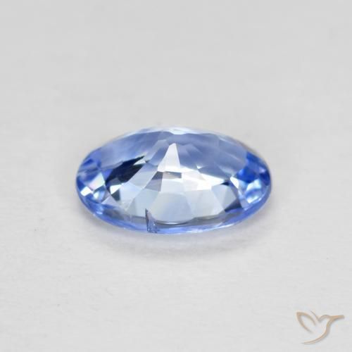 Sapphire Gemstone in 6 x 4.2 mm Size for Sale, Sapphire Stone in Pastel Blue Color