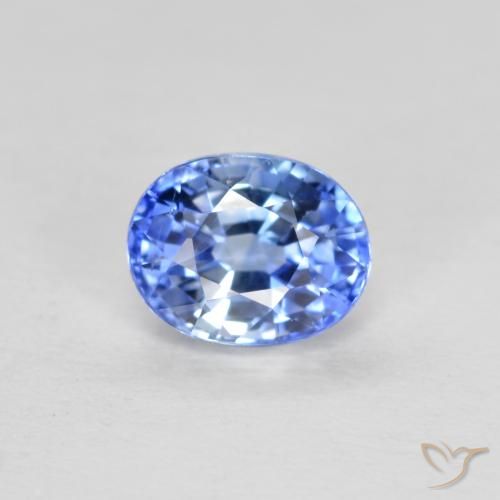Pastel Blue Сапфир Камень - 0.6ct Фасетный Овал (ID: 562855)