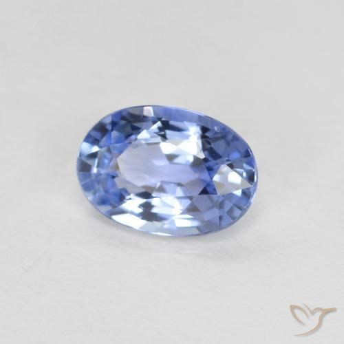 0.51 ct Blue Sapphire Stone, Natural Sapphire in Oval Facet Shape for Sale