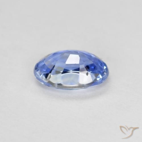 Sapphire Gemstone in 5.7 x 3.9 mm Size for Sale, Sapphire Stone in Pastel Blue Color