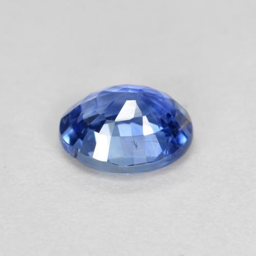 Sapphire Gemstone in 5.6 x 4.5 mm Size for Sale, Sapphire Stone in Medium Dark Blue Color