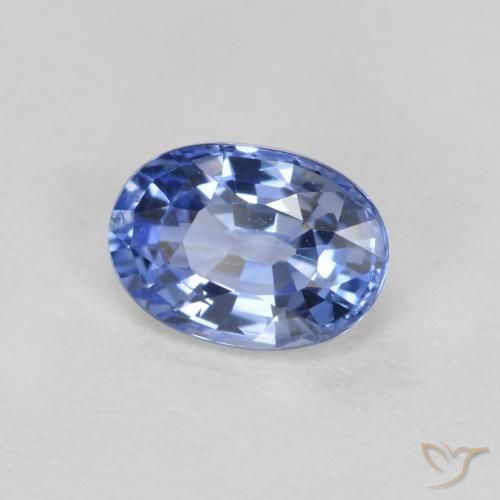 0.55 ct Blue Sapphire Stone, Natural Sapphire in Oval Facet Shape for Sale